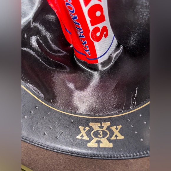 Texas Hat Company ~3X Wool Blend Felt HAT~4" Brim RODEO Cowboy Western.  7 3/8 - Picture 12 of 12